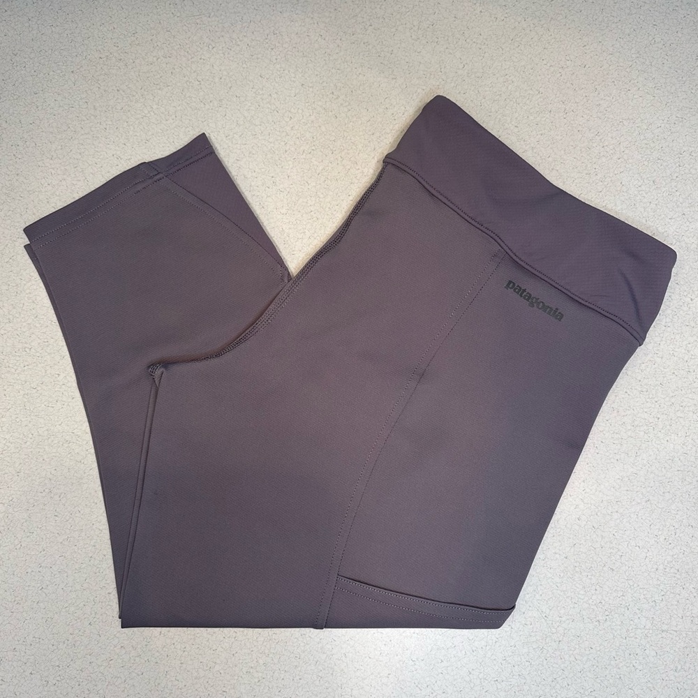 Patagonia Fina Rock Climbing Crop Tights Leggings Dusty Purple Women’s Size L